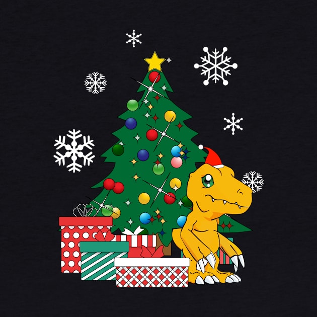 Agumon Around The Christmas Tree Digimon by Nova5